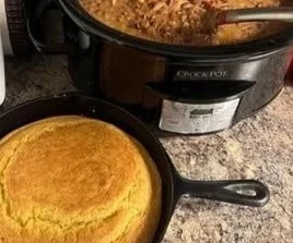 Pinto Beans with Smoked Ham Hocks and Cornbread