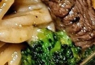 Creamy Steak & Baby Broccoli Alfredo Spaghetti