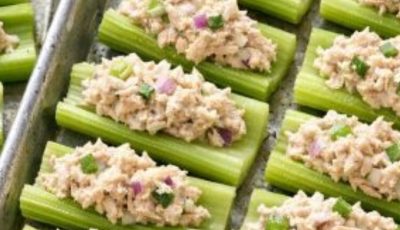 Low Carb Tuna Salad Celery Boats