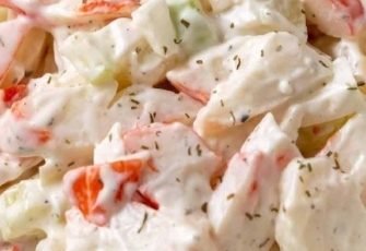 Creamy Seafood Salad with Imitation Crab