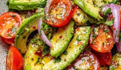 Easy Avocado Tomato Onion Salad