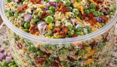 Creamy Bacon Pea Salad