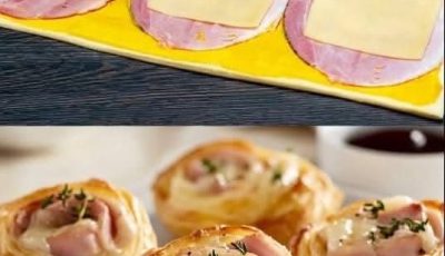 Ham and Cheese Puff Pastry Pinwheels