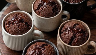 Chocolate Lava Mug Cake (Soft & Gooey Mini Cakes)